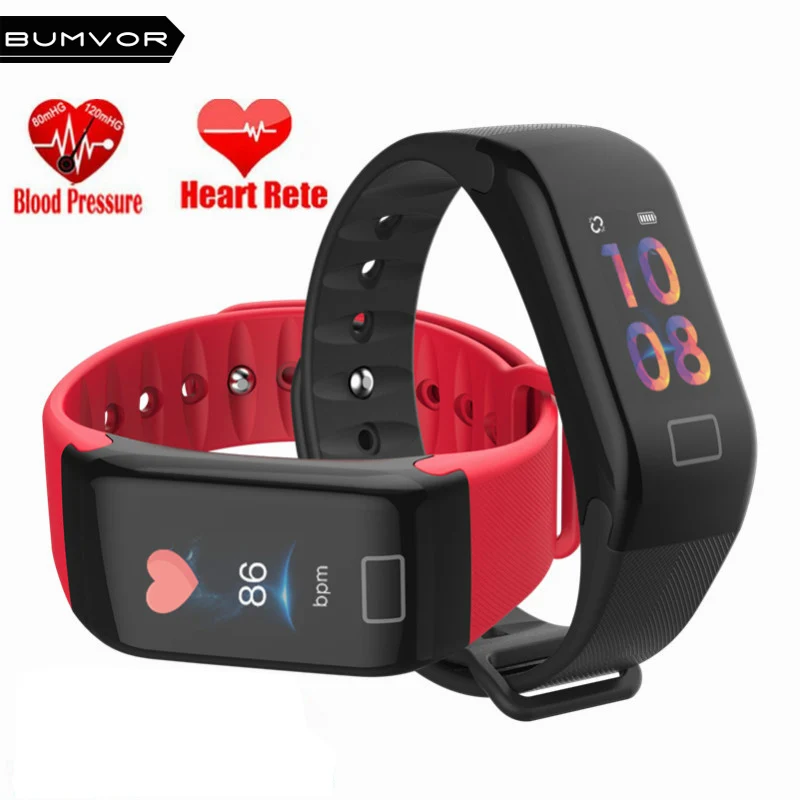 Цвет экран smart watch измерять кровяное давление/пульсометр фитнес браслет Android iOS умный Браслет Bluetooth