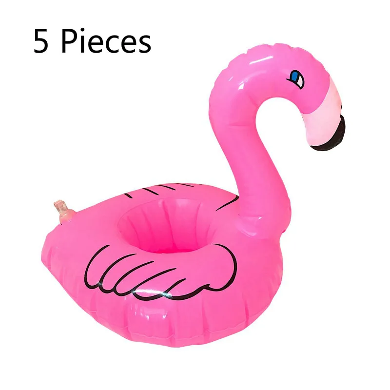 A 5PCS 5 шт. игрушки для бассейна надувные матрасы для чашки Фламинго держатель для напитков бассейн поплавки бар подставки плавающие устройства - Цвет: A 5PCS