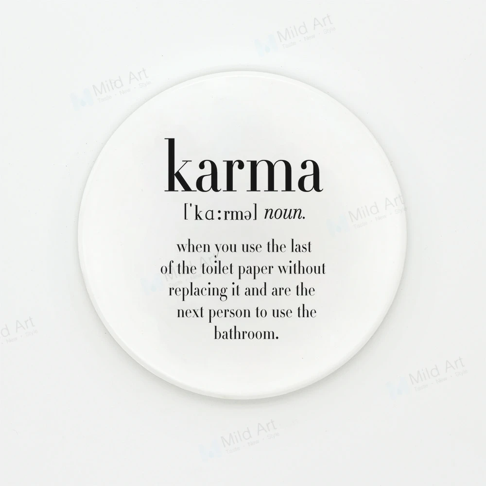 karma Nordic Черный и белый Юмор PHD цитаты Смешные Математика Керамика подставки под чашку творческие Валентина Подарочные Кухня аксессуары Pad напитков - Цвет: karma