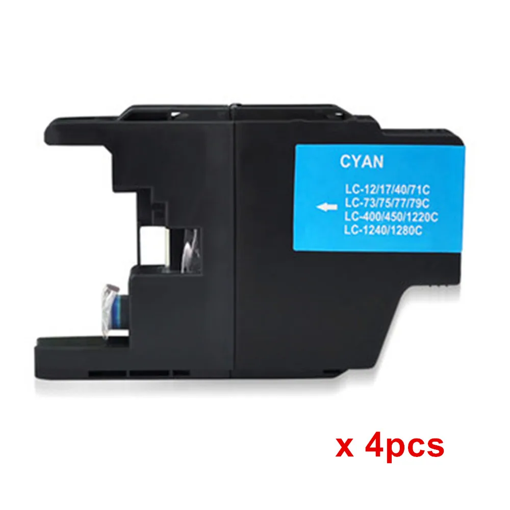 4C Картридж с чернилами LC1240 LC1280 LC73 LC77 совместимы для Brother MFC-J280W MFC-J430W MFC-J435W DCP-J525N DCP-J925N DCP-J525W принтер - Цвет: 4C