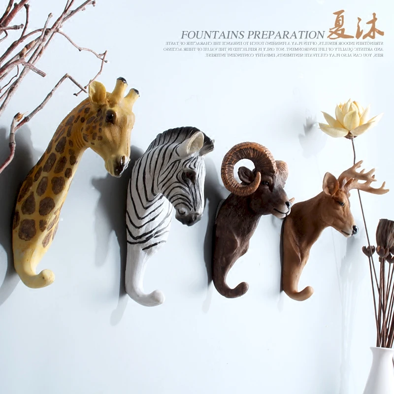 Американский ретро кафе бар магазин стены трехмерные животные Висячие/голова