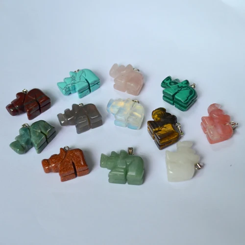 Подвески из натурального камня со стразами подвески в виде смешанных животных