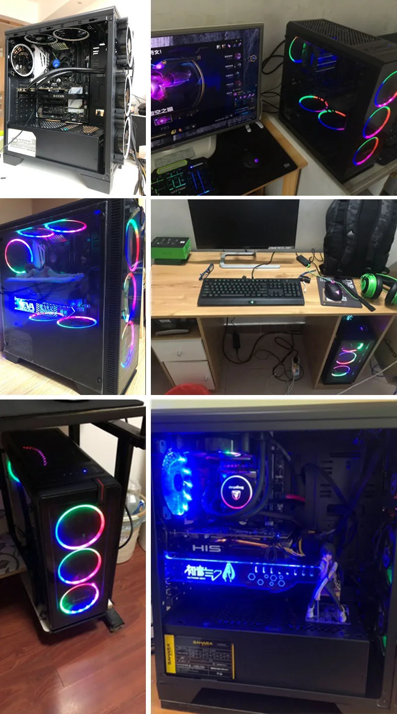 Чехол для компьютера Easy DIY Mid Башня ATX USB3.0 игровой геймерский бесшумный Прозрачный