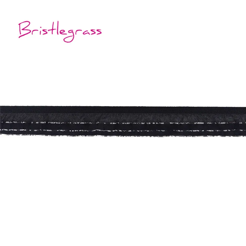 BRISTLEGRASS 5 Ярд " серебряный блеск рюшами Раффлед лоскутное кружевная бейка Твердые эластичная лента дети оголовье платье пачка DIY Вышивание