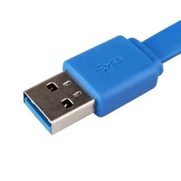 LeonaBoy 50cm USB 3.0 A Male to Micro B Extension Flat Cable|usb connector cable|usb cable packcable sheaves |