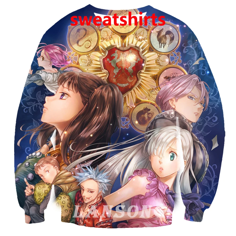 Nanatsu no taizai 3d печати hoody/футболка/Толстовка/брюки для девочек мужчин веселое Harajuku