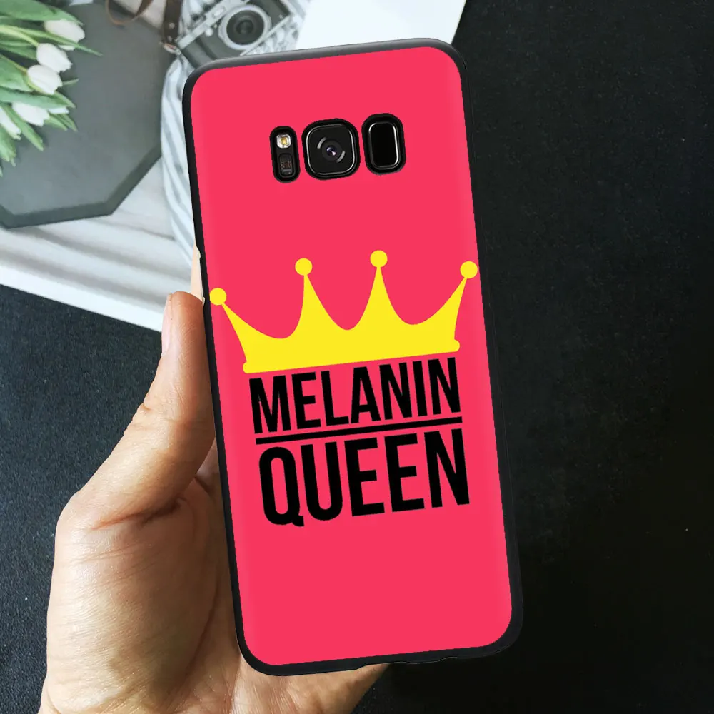 TPU D1212- Melanin Poppin queen чехол для телефона для samsung S7 S10 S9 S8 Plus A6 A7 черный волшебный чехол для девочки для samsung A50 A70 Мягкий ТПУ чехол - Цвет: TPU D1212-