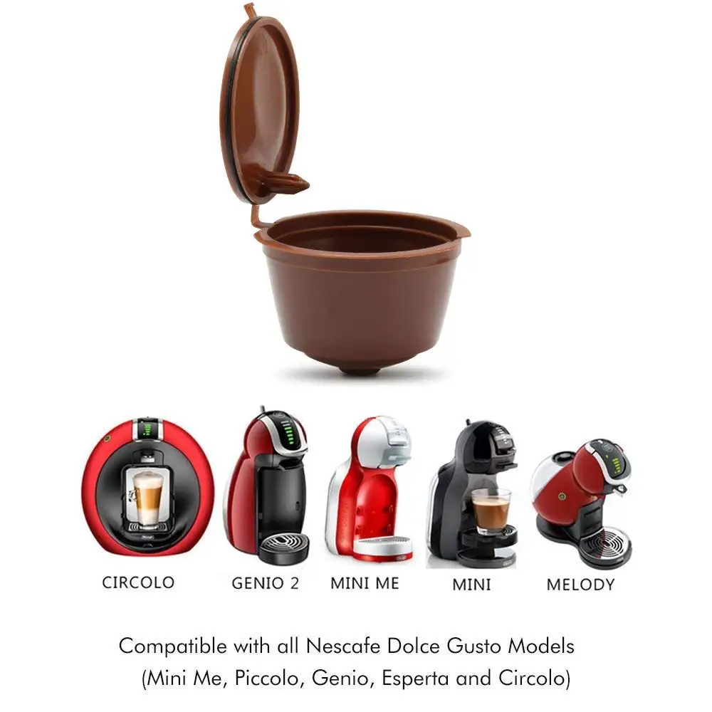 3 шт многоразовые кофейные капсульные капсулы Nescafe dolcee Gusto, многоразовые колпачки, ложка-кисточка, фильтрующие корзины, мягкий вкус, сладкий