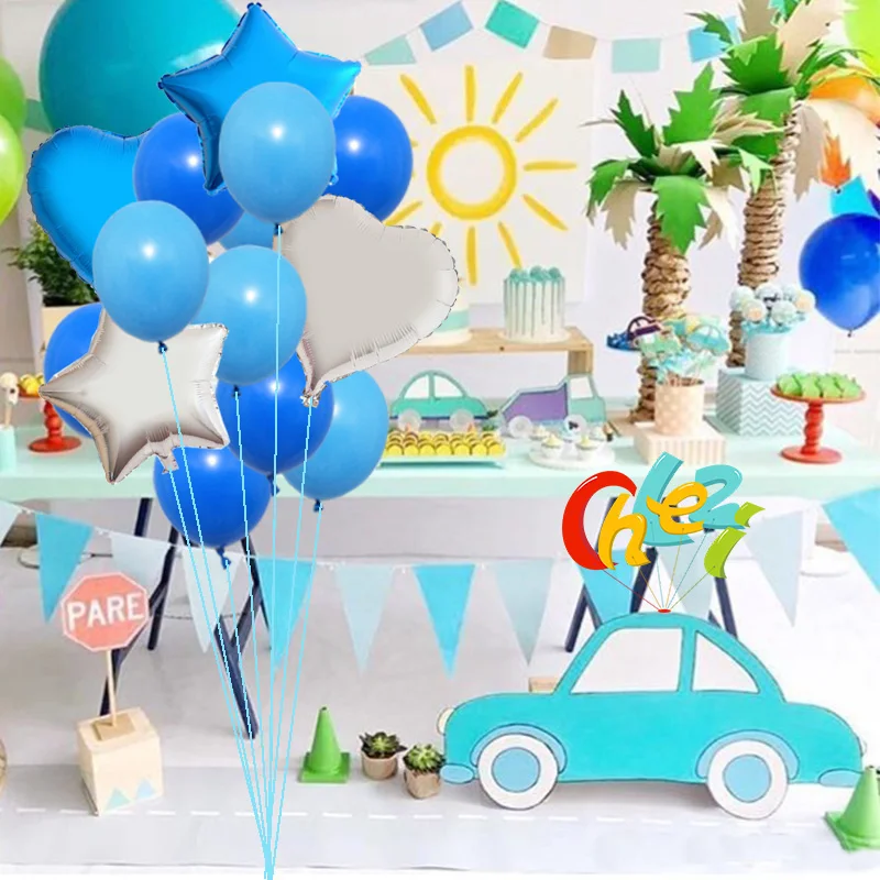 Шары воздушные фольгированные в форме сердца 14 шт. звезда розового золота | Дом и