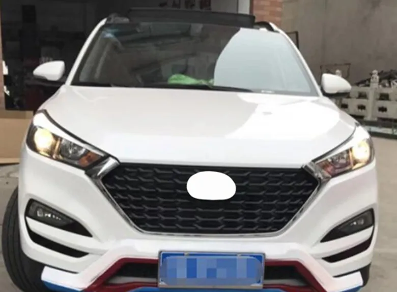 Автомобиль гоночный гриль решетка эмблемы ABS радиатор хромированная сетка украшение передний бампер Замена для hyundai Tucson