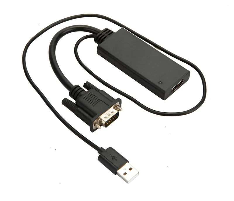 VGA к HDMI 1080P USB адаптер питания конвертер кабель для компьютера ПК ноутбука |