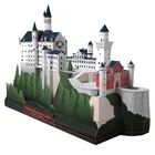 3D Сборная модель замка Нойшванштайн, из бумаги для рукоделия, архитектура, образовательные игрушки для взрослых ручной работы