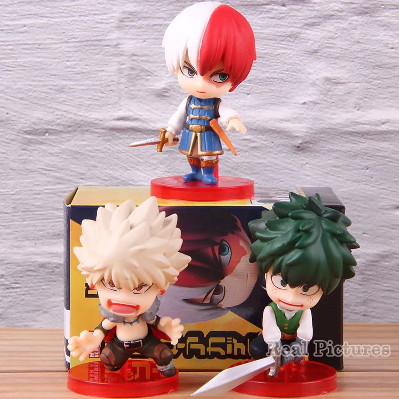 Мой герой Академия рисунок haku Bakugou Katsuki Todoroki шото Boku без герой ПВХ Фигурки игрушки 3 шт./компл