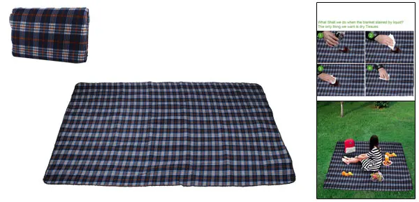 UXCELL Открытый Отдых Байки Плед Печати Влагостойкий Пикник на Пляже Мат Браун 250 Х