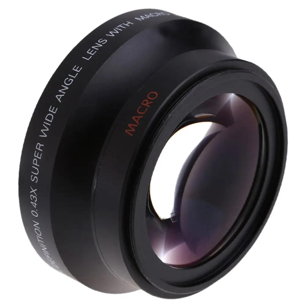 67mm Digital High Definition 0.43*SuPer Wide Angle Lens With Macro Japan Optics for Canon Rebel T5i T4i T3i 18-135mm 17-85mm | Электроника