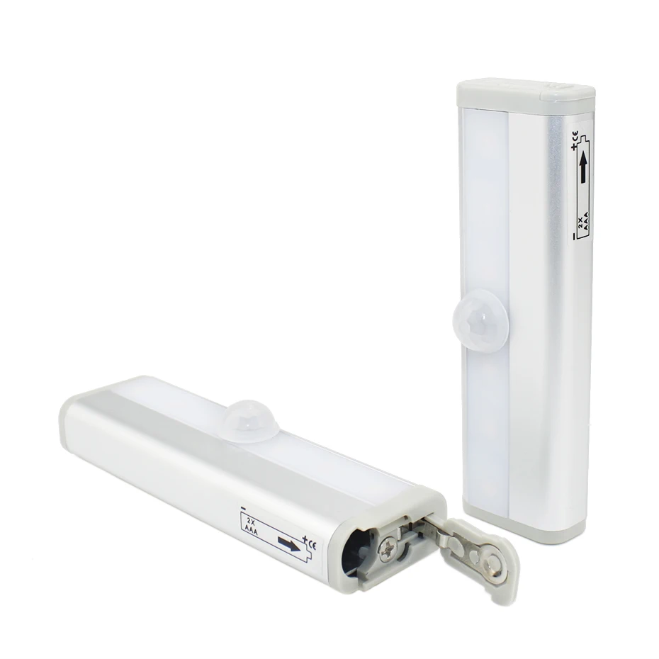 Светильник с питанием от аккумулятора и датчиком движения PIR 6/10 светодиодов 98/190