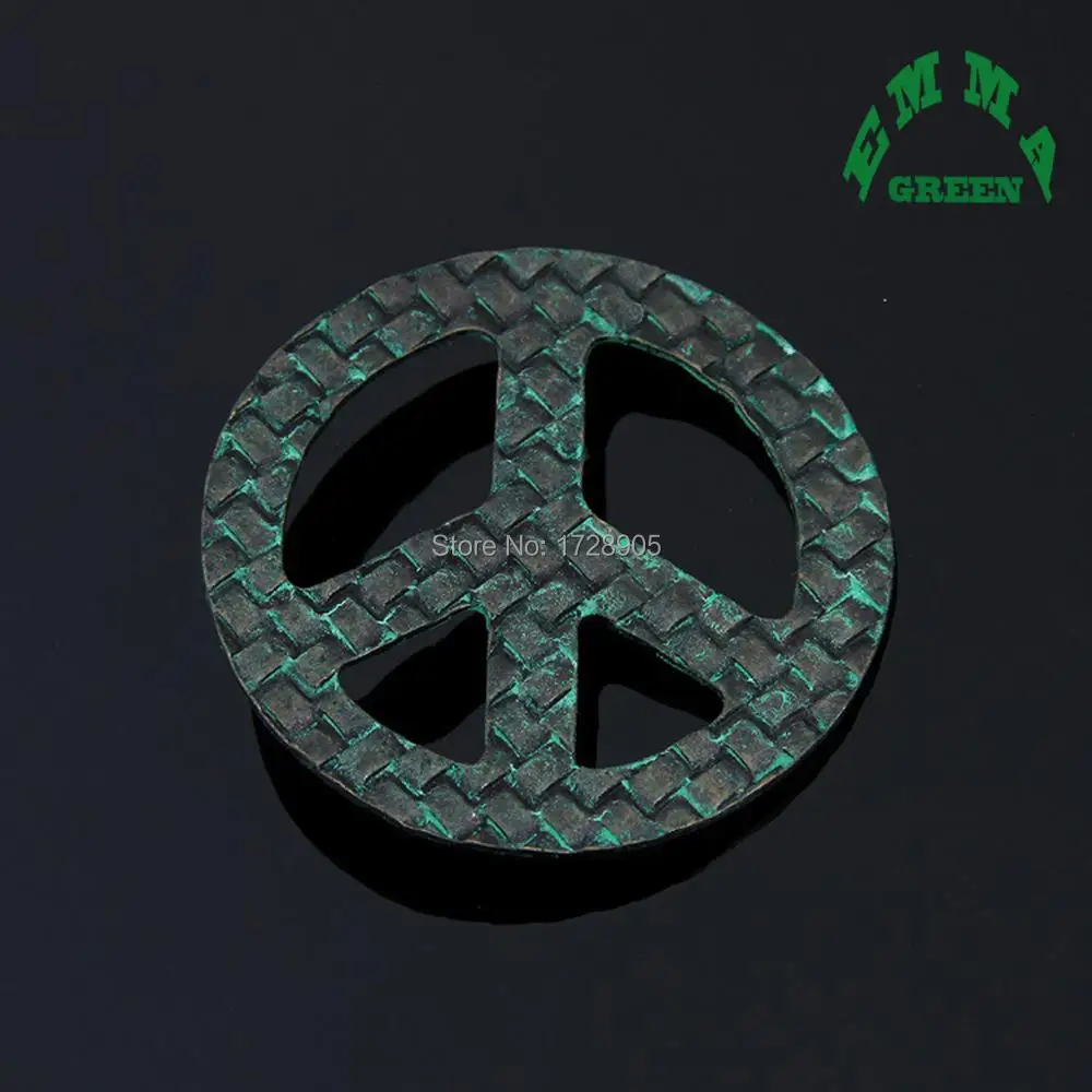 

Broche Peace Sign Symbol Brooches pins Retro Green Metal for Women 60x60mm Alloy Weddings Party Brooches Valentine Day Gifts