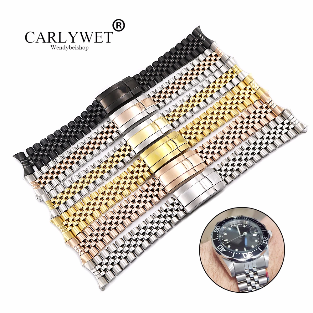 CARLYWET 19 20 мм полые изогнутые закручивающиеся Звенья из нержавеющей стали 316L