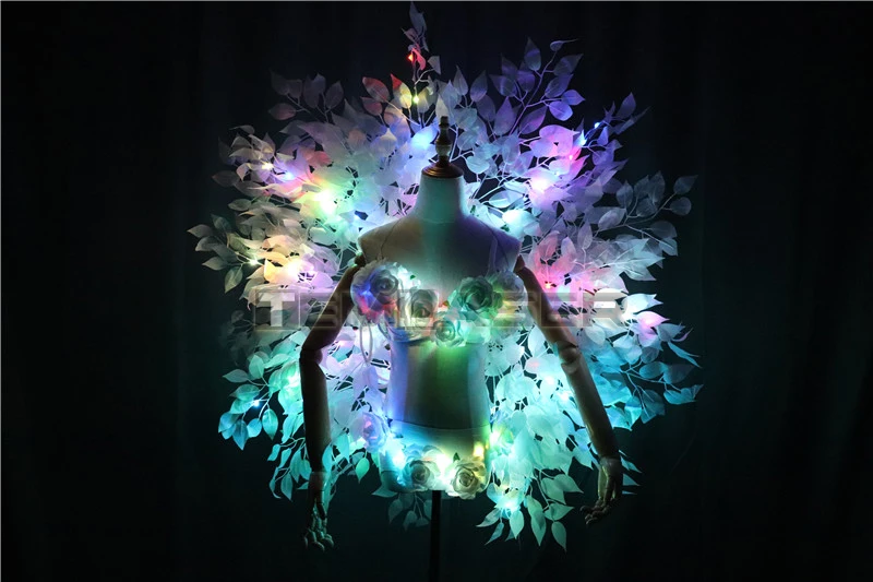 Яркий фон светящаяся одежда светящееся свадебное платье светящийся головной