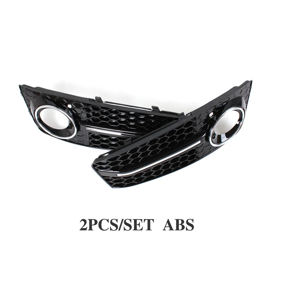 2PCS/Set Front Fog Lamp Covers Light Mask Trim Frame for Audi A4 B8 Standard Bumper Sedan 4-Door Non Sline S4 2009-2012 | Автомобили и