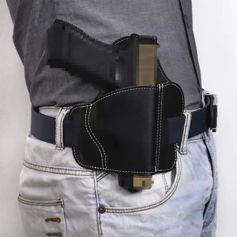Новинка тактическая кожаная кобура для пистолета правой руки Военная охоты Glock Sig
