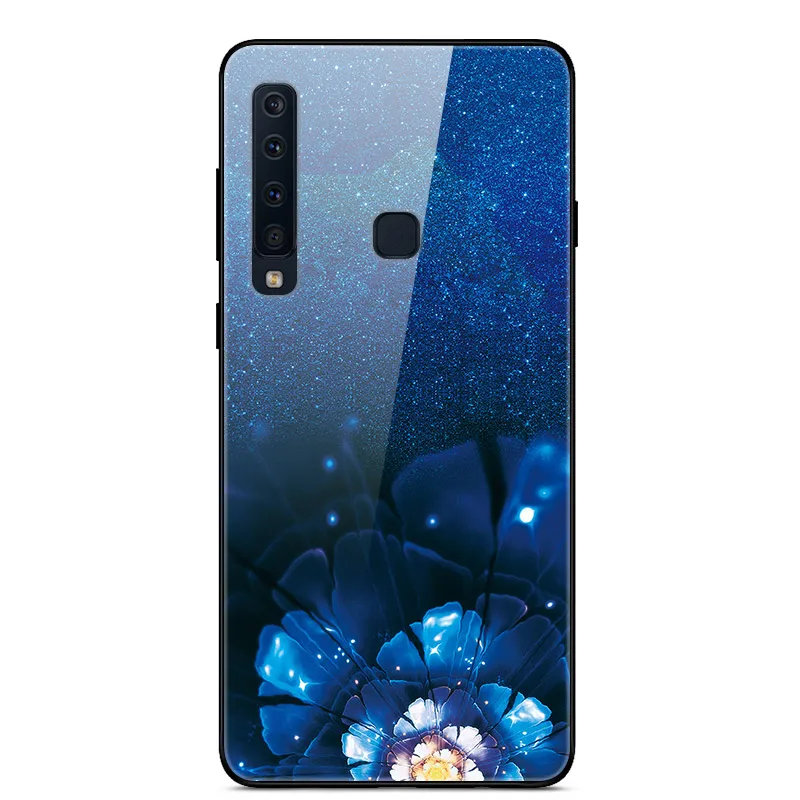 Стеклянный чехол для Samsung Galaxy A9 2018 закаленная задняя крышка A920 A9S чехлы телефонов
