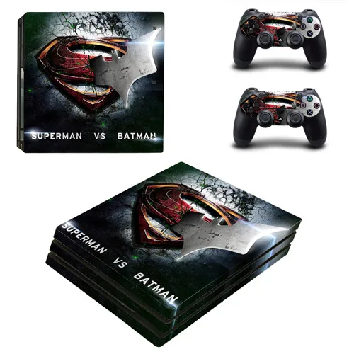 YSP4P-0137 DC Супермен PS4 Pro кожи виниловая наклейка, стикер для sony Playstation 4 консоли и 2 контроллеры PS4 Pro кожи Стикеры - Цвет: YSP4P-0137