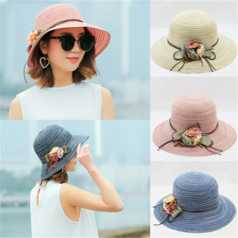 Женская Соломенная плетеная шляпка от солнца круглая плоская шляпа с широкими