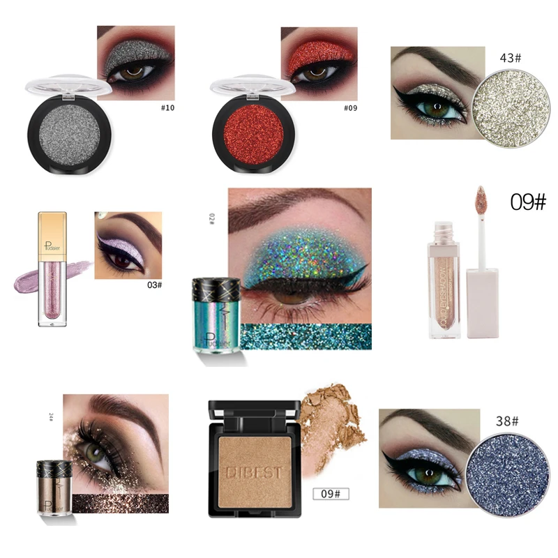 Распродажа! Тени для век порошок мерцающие блестящие водонепроницаемые тени