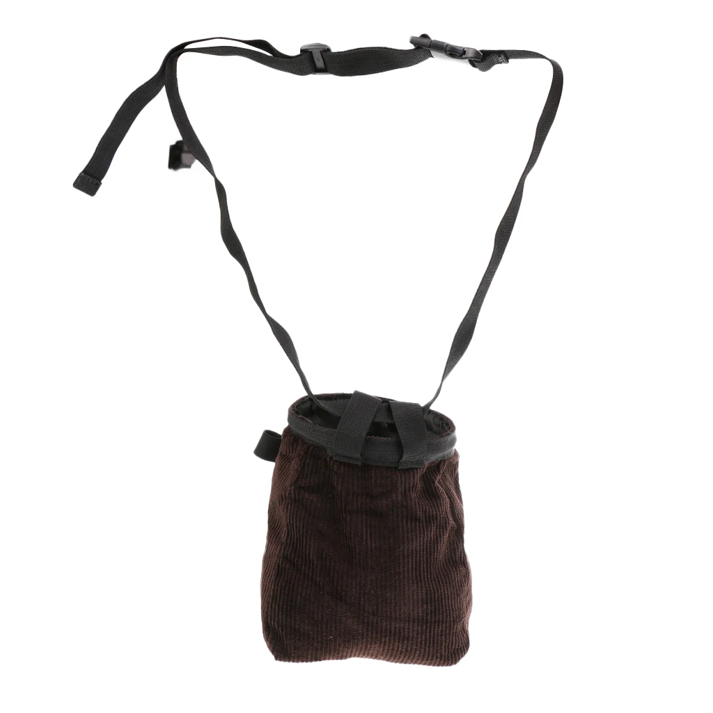 Сумка с мелом для скалолазания поясным ремнем и завязкой кофе|Аксессуары