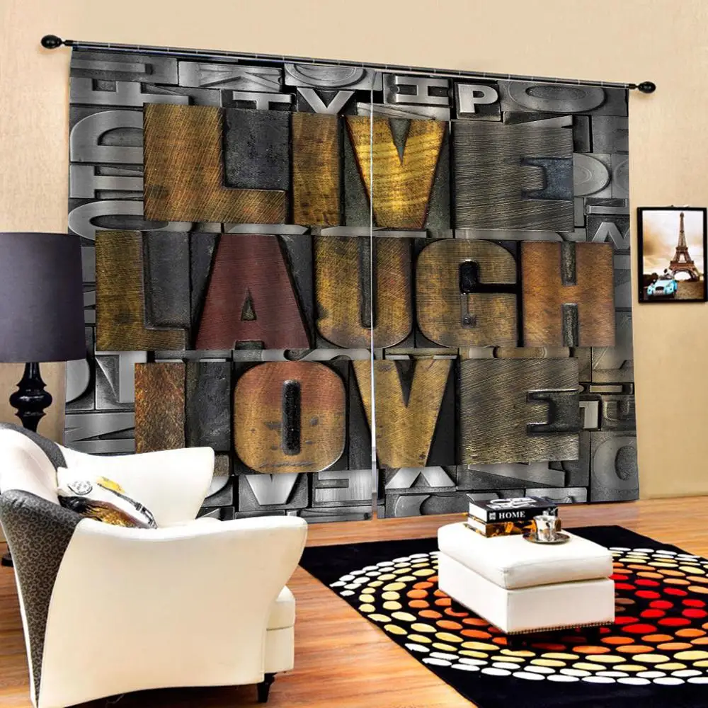 Роскошные затемненные 3D оконные шторы для гостиной спальни с английскими