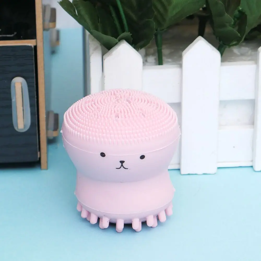 

Silicone Face Cleansing Brush Facial Cleanser Pore Cleaner Exfoliator Face Scrub Washing Brush Skin Care Small Octopus Shape