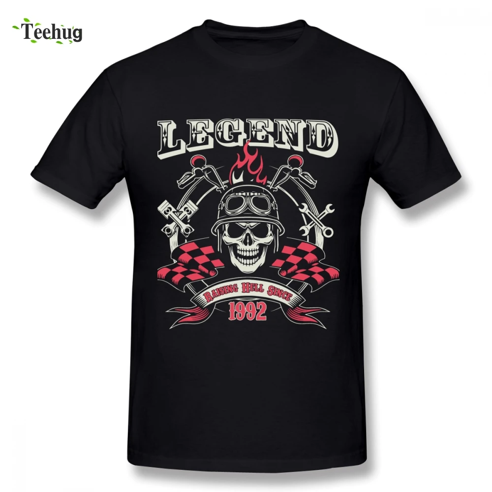 

Cartoon Design 17th Birthday Design Legend Raising Hell Since 1992 Tee For Men 2018 New Summer For Man Graphic Top Tees