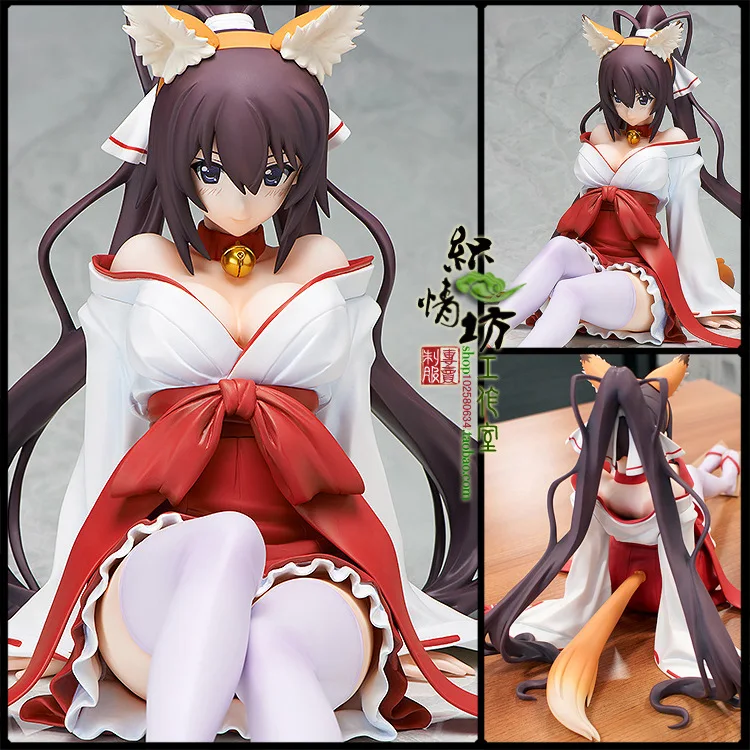 Аниме «Inu X Boku SS»; Карнавальный костюм для девочек; женские японские платья кимоно в стиле Лолиты; Shirakiin Riricho; одежда для косплея с лисьим хвостом