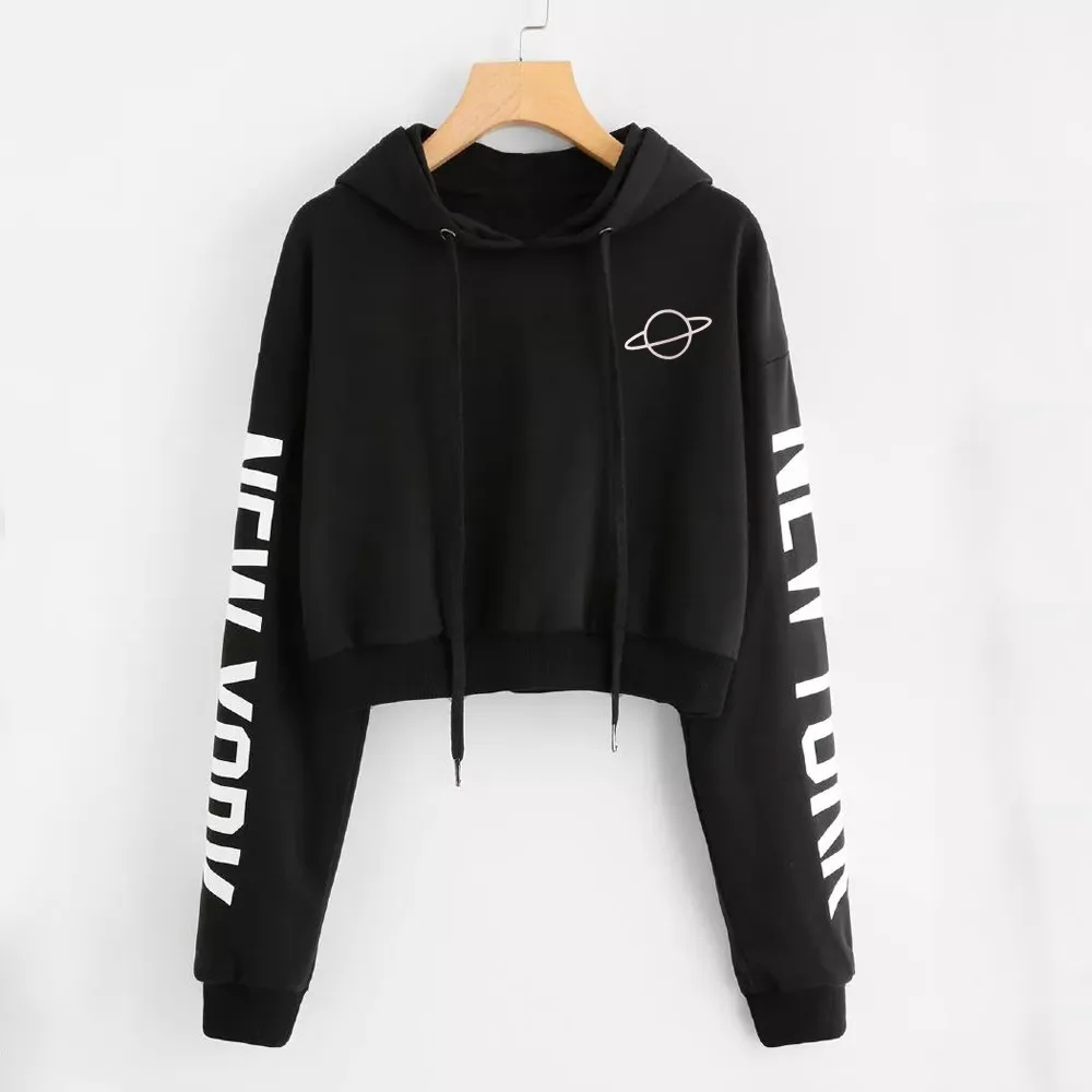 Womens Autumn Long Sleeve Hoodie Sweatshirt Letters Hooded Pullover Tops Blouse Las Mujeres Sweetshirts Спортивный Костюм Женск