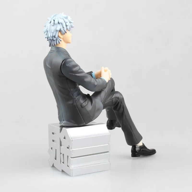 Аниме Gintama Sakata Gintoki черный костюм Ver ПВХ экшн фигурка Коллекционная модель кукла