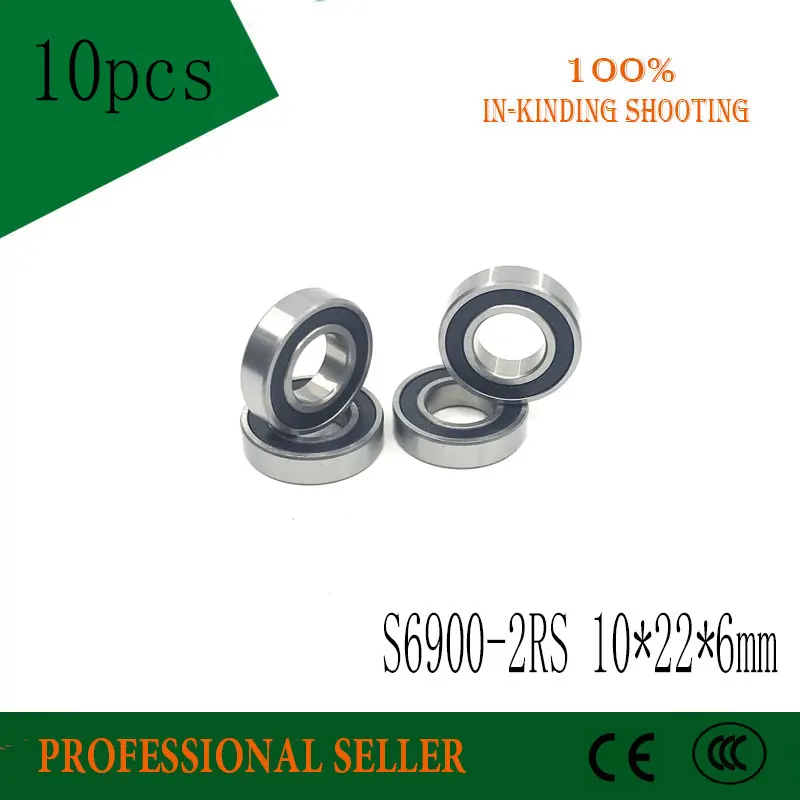 Подшипники из нержавеющей стали S6900RS 10*22*6 мм 10 шт.|bearing bearing|bearing stainlessbearing 10pcs |