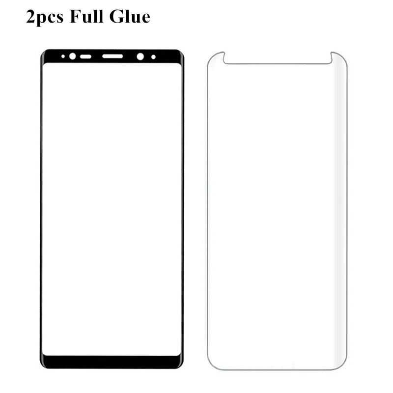 2 шт Полный Клей закаленное стекло протектор экрана для Samsung Galaxy S10 Plus S8 S9 Note 8 9 3D