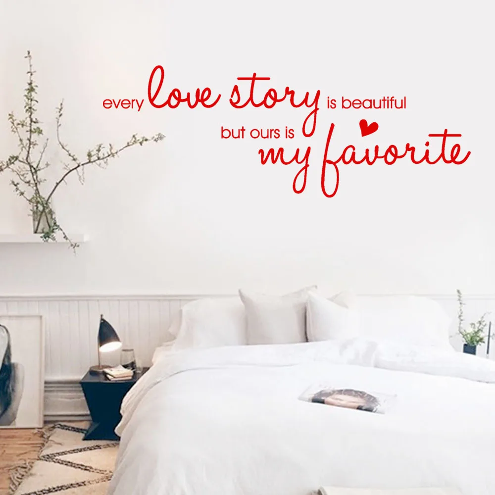 2019 Новая история любви съемные художественные виниловые наклейки для дома