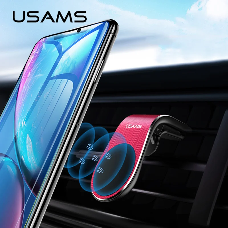 Магнитный автомобильный держатель для телефона USAMS iPhone 12 11Pro Samsung Xiaomi с креплением