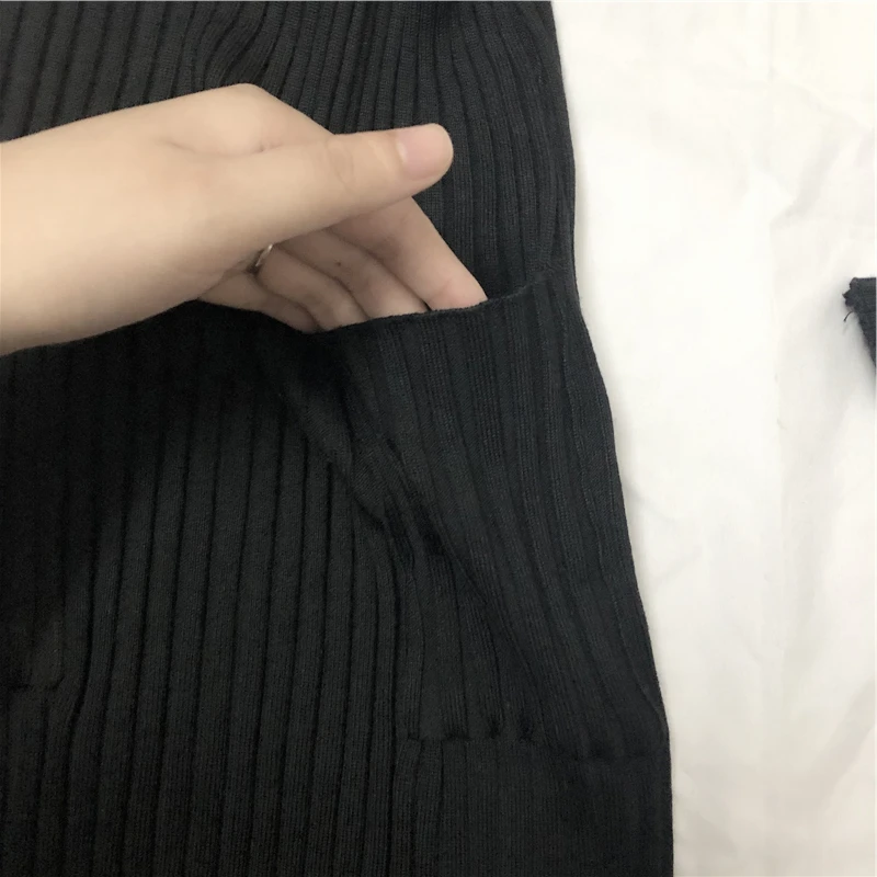 REALEFT осень зима женские элегантные облегающие платья миди с длинным рукавом