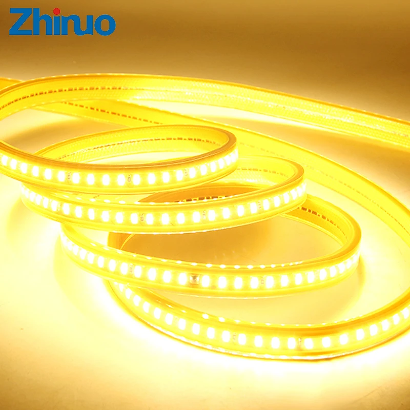 Светодиодная лента 220 В переменного тока SMD5730 теплый белый свет 120 светодиодов/м
