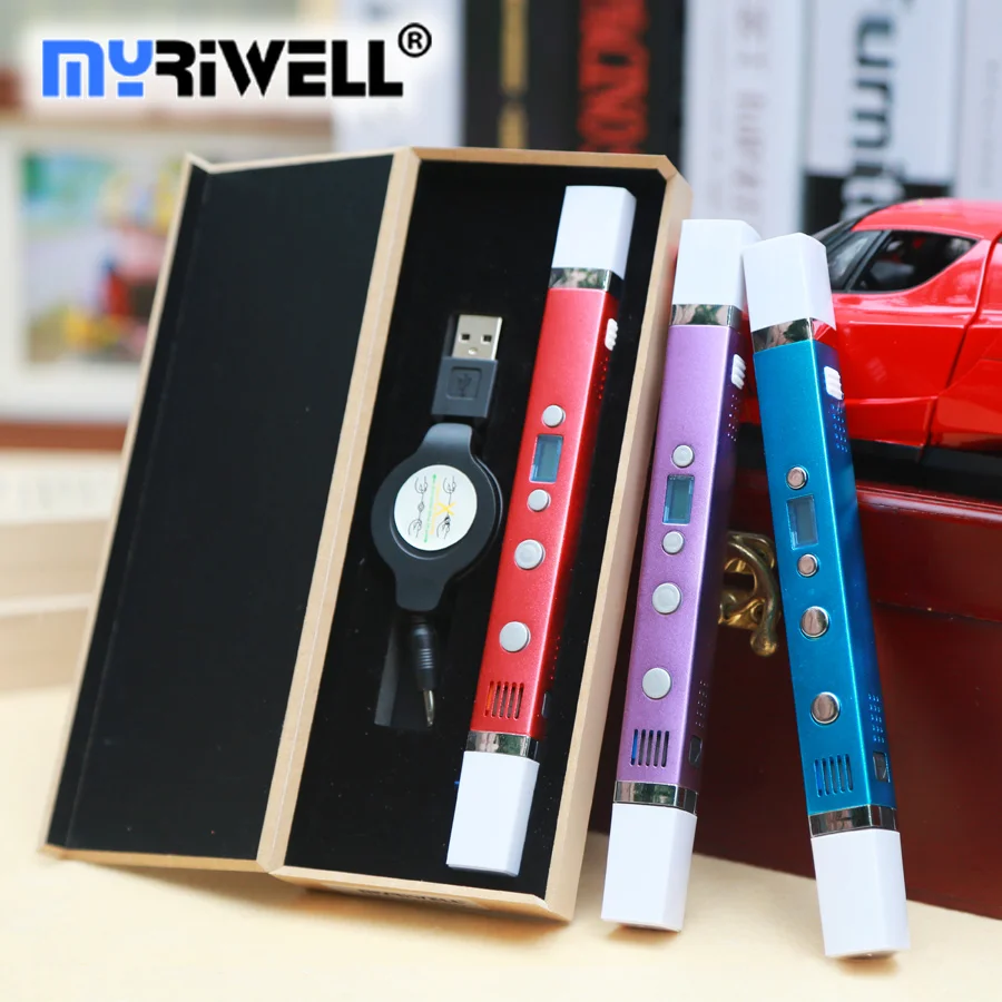 Myriwell 3d Ручка ручки светодиодный дисплей ABS/PLA нити 3 d модель Creative3d ручка для детей