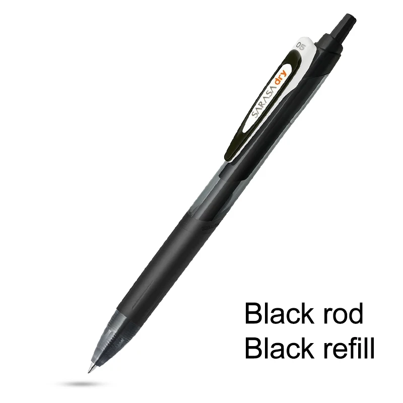 Black Япония Zebra Sarasa JJ31 быстросохнущая гелевая ручка 0,5 мм прессованная гладкая проверка ручки на водной основе резиновая ручка держатель - Цвет: Black