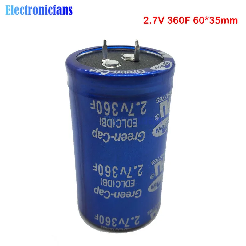 Супер фарад конденсатор 2 7 в 360F 60*35 мм 2.7V360F 60x35 низкая ESR высокочастотный Ultracapacitor