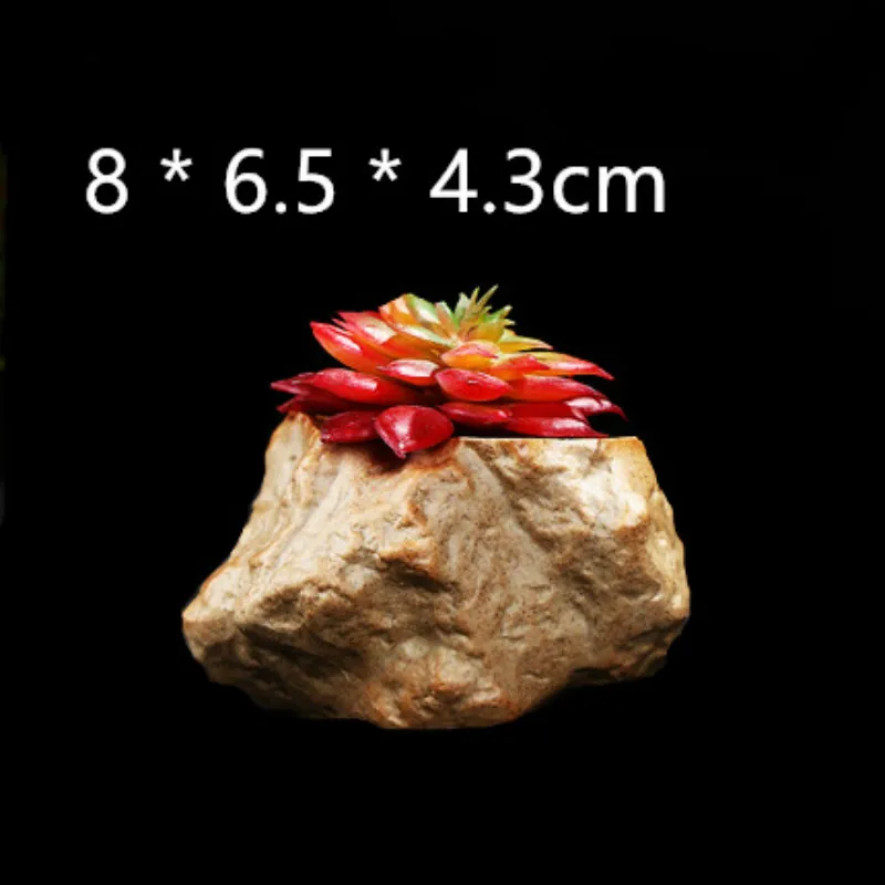 

Small Concrete Mould for flowrpot making Creative Rock Planter Mold Cement Garden pot Silicone Molds