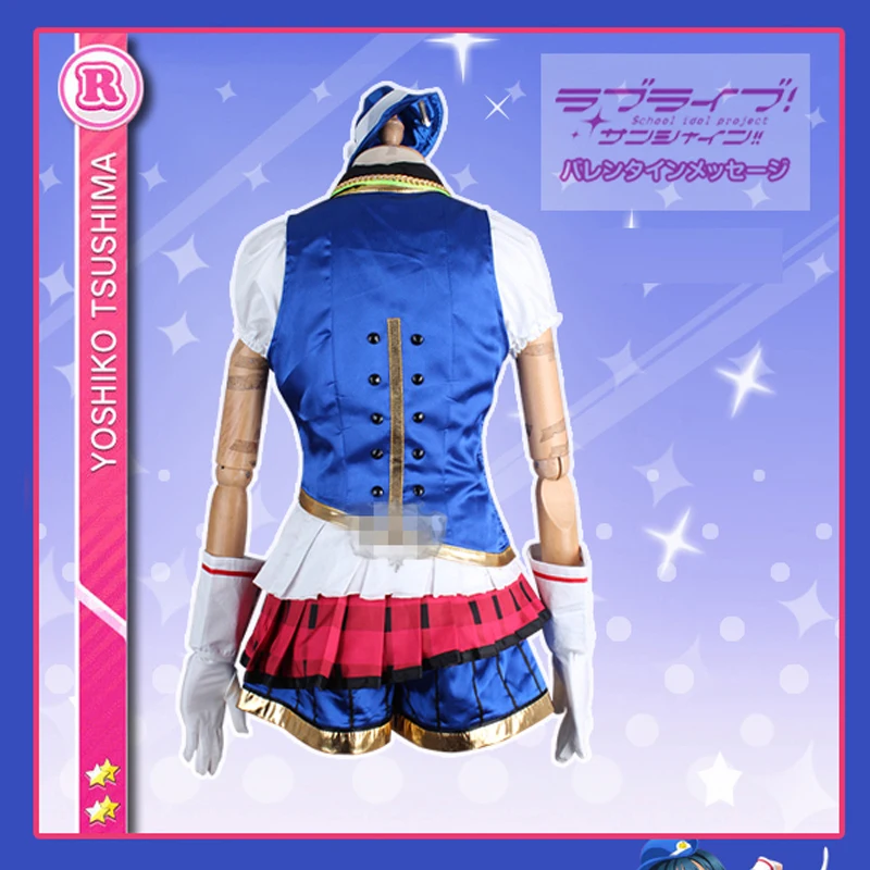 Вечерние платья для косплея Lovelive sunshine Happy train Tsushima Yoshiko, костюм на Хэллоуин для женщин