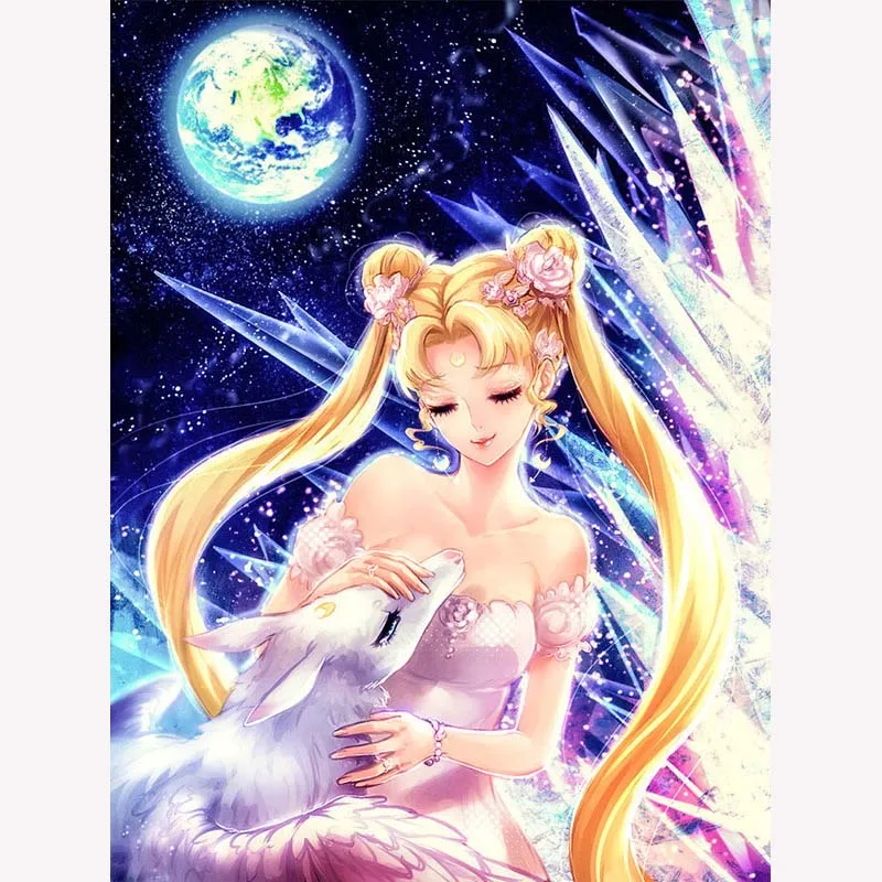 D SH алмазная живопись аниме Красивые вышивка стразами девушка крестом горный