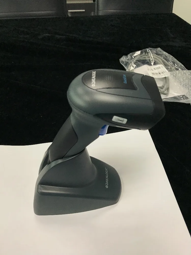 Оригинальный Datalogic QuickScan QD2430 с подставкой (1D PDF417 сканер штрих-кода 2D 4 5-14 в черный) |