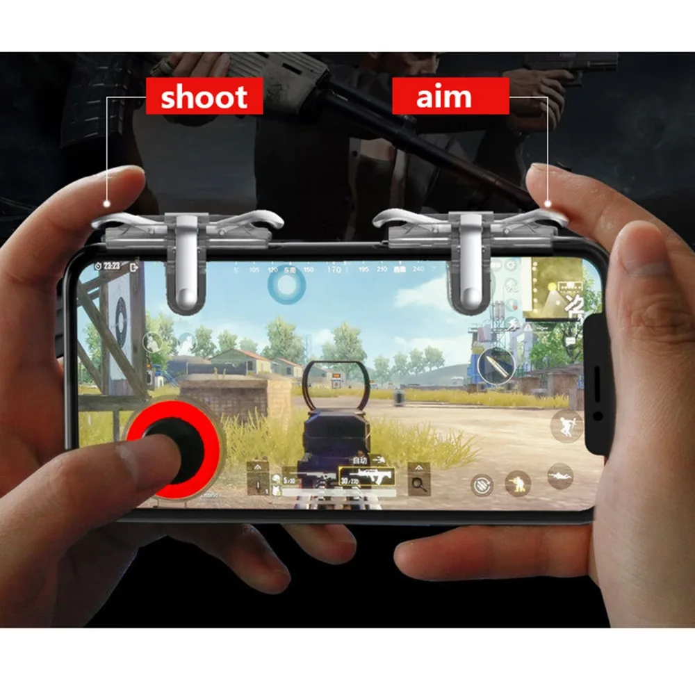 1 пара мобильных игр PUBG Кнопка огня геймпад джойстик контроллер L1R1 триггер для